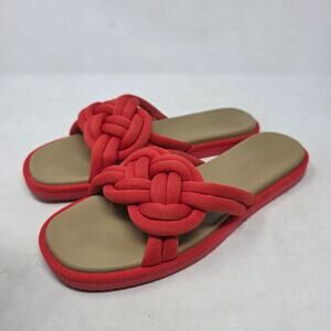 Rothy’s  Sustainable Coral Knot Slide Sandals Flats Women’s Size 9.5